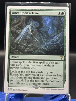 Once Upon a Time - FANTASTIC Condition -(White Border) Mystery Booster 2 Reg MTG - Image 1