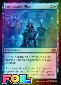 x1 Unstoppable Plan DFT Aetherdrift MTG 72 FOIL RARE M/NM 1x - Image 1