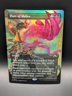 MTG - Flare of Malice - FOIL BORDERLESS - Instant - MH3 #331 - Rare - NM - Image 1