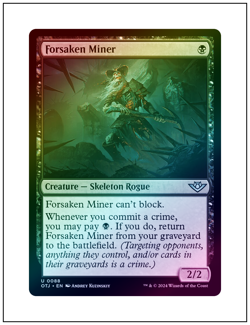1x Forsaken Miner, Foil, Magic the Gathering MTG NM - Image 1