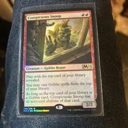 Conspicuous Snoop MTG Magic FOIL RARE # 139/274 M21 - Image 1