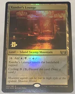 Xander's Lounge, Pre-Release Stamp Foil MTG NEW UNPLAYED LAND - Image 2