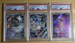 Pokemon Center Stamped Card Lot: 3 PSA Graded 9 Cards - Image 1