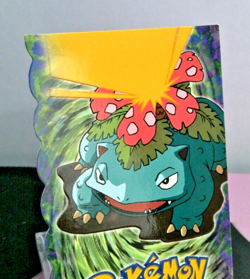 1999 Topps Pokemon Venusaur #03 of 12 Embossed Die Cut Evolution (Black Logo) - Image 3