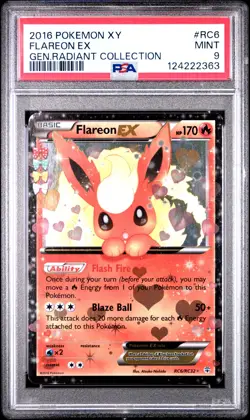 2016 POKEMON XY GENERATIONS RADIANT COLL #RC6 FLAREON EX PSA 9 - Image 1