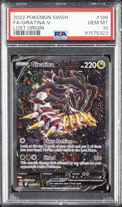 2022 POKEMON SWORD & SHIELD LOST ORIGIN #186 FULL ART GIRATINA V PSA 10 - Image 1