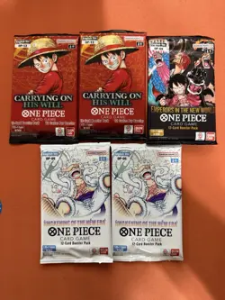 One Piece CCG - x5 Sealed Booster Packs OP5 OP9 OP13 see Description - Image 1