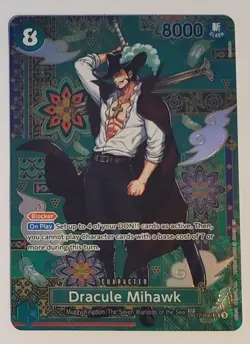 One Piece Dracule Mihawk - OP12-030 (SP) - The Azure Sea’s Seven (OP14) English - Image 1