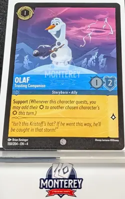 Olaf Trusting Companion FOIL NM-MINT Disney Lorcana TCG 150/204 EN4 - Image 1