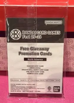 SEALED TCG Bandai Card Games Fest 25-26 Promo PACK-Gundam, OP, Digimon, UA, &DBS - Image 2