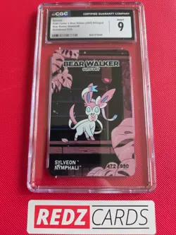 CGC 9 Sylveon Poke Center X Bear Walker Skateboard COA Graded Pokemon Card MINT - Image 1
