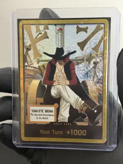 DON!! Card (Dracule Mihawk) (Gold) The Azure Sea's Seven Foil - Image 1