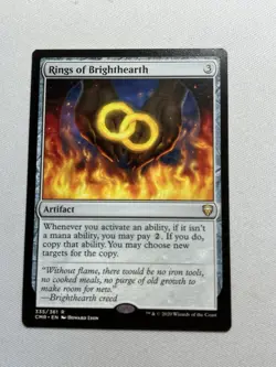 Rings of Brighthearth MTG Commander Legends Rare NM x1 - Magic Card Regular - Image 1