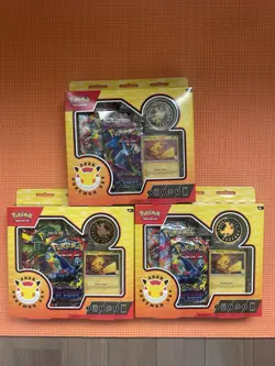 Pokemon Day 2026 Collection 3 Boxes - Pikachu Promo Card, Coin, Boosters - Image 1