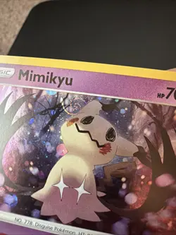 Mimikyu 081/189 Darkness Ablaze Cosmos HD SWIRL Holo Rare Pokemon Card LP - Image 2