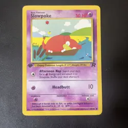 1st Edition Slowpoke 67/82 Team Rocket Pokemon Card - Image 1
