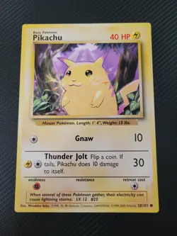 JUMBO Pikachu Card 58/102 1999-2000 WoTC Pokemon Promo Oversized RARE - Image 2
