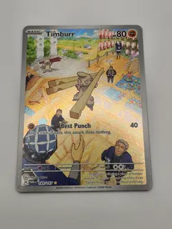 Pokemon TCG Timburr Holo Card 183/167 Sv06: Twilight Masquerade NM Condition - Image 3