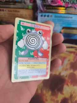 Pokemon Karte Card Topsun 1995 blue back bandai japanese Poliwhirl Quaputzi LP - Image 4
