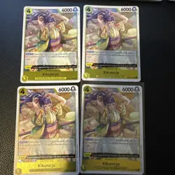 OP06-104 Kikunojo R Wings of Captain One Piece Card x4 Playset Yellow TCG CCG - Image 1