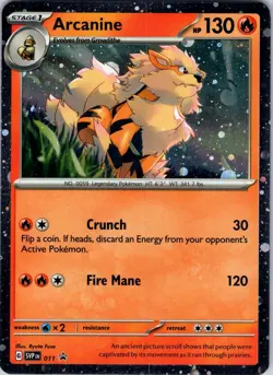 Arcanine - 011 SV: Scarlet & Violet Promo Cards Pokemon TCG NM Holo - Image 1