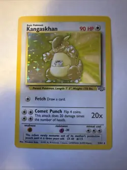 Kangaskhan 5/64 WOTC Jungle Set Holo Rare Pokemon Card LP - Image 1