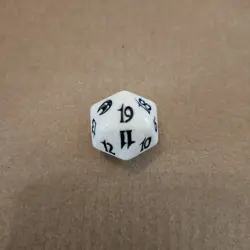 MtG Magic the Gathering Apocalypse Spindown Life Counter White D20 Die - Image 2