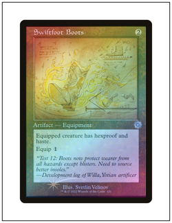 1x Swiftfoot Boots - 121, Retro Frame Foil, Magic the Gathering MTG NM - Image 1