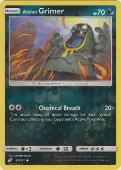 Pokemon - Alolan Grimer 83/181 - Reverse Holo - Team Up - NM/M - Image 1
