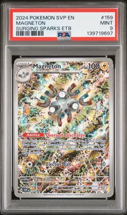 2024 POKEMON SVP EN-SV BLACK STAR PROMO #159 MAGNETON PSA 9 - Image 1