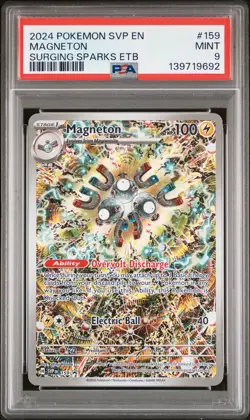2024 POKEMON SVP EN-SV BLACK STAR PROMO #159 MAGNETON PSA 9 - Image 3