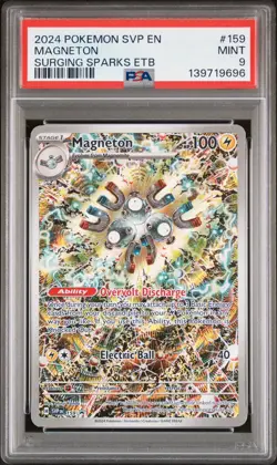 2024 POKEMON SVP EN-SV BLACK STAR PROMO #159 MAGNETON PSA 9 - Image 2