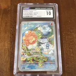 2024 POKEMON SURGING SPARKS #195 CASTFORM SUNNY FORM CGC 10 GEM MINT - Image 1
