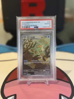 PSA 10 GEM MINT Omanyte 180/165 151 Illustration Rare Holo Pokemon Card - Image 1