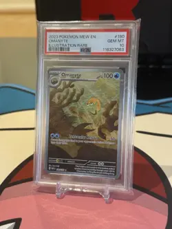 PSA 10 GEM MINT Omanyte 180/165 151 Illustration Rare Holo Pokemon Card - Image 3