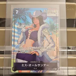 One Piece card OP14-084 SR Miss All Sunday Parallel Japanese - Image 1