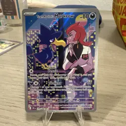 Team Rocket's Murkrow 200/182 Illustration Rare Destined Rivals Pokemon Card - Image 1