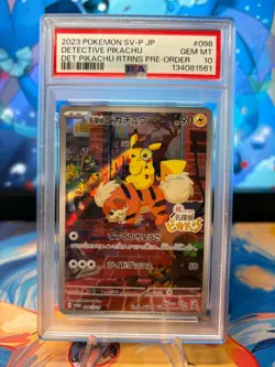 PSA 10 Detective Pikachu - 098/SV-P Promo (Japanese) Pokemon Card - Image 1