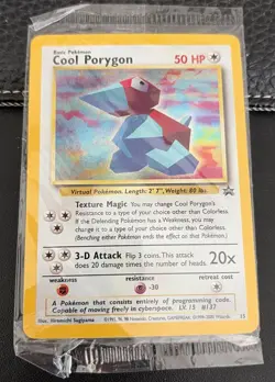 Pokemon Card - TCG Cool Porygon Promo Black Star #15 (NEW, STILL SEALED!) - Image 1