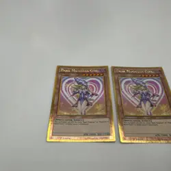 Two ( 2 )Dark Magician Girl 1st Edition TCG Card MVP1 ENG56 Gold Edge 1996 Hol - Image 3