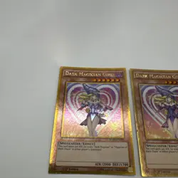 Two ( 2 )Dark Magician Girl 1st Edition TCG Card MVP1 ENG56 Gold Edge 1996 Hol - Image 4
