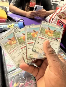 4 Pack Pokemon Eevee TCG Holo Card 143/191 Cosmos Prize Pack Series 7 - Image 1