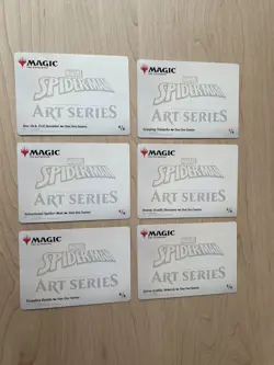 Spider-Man MTG Magic Marvel Borderless Scene Box Art Cards 6 card complete set! - Image 2