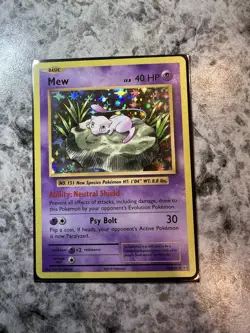 Mew 53/108 XY Evolutions Holo Pokemon Card Near Mint - Image 1