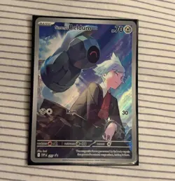 Pokemon TCG Steven's Beldum SVP207 Scarlet & Violet Promo Card Full Art NM - Image 1