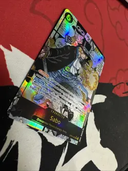 Bandai One Piece Sabo OP04-083 Super Rare Foil Alternate Art 6000 Power Card - Image 2