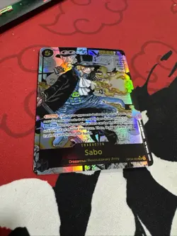 Bandai One Piece Sabo OP04-083 Super Rare Foil Alternate Art 6000 Power Card - Image 3