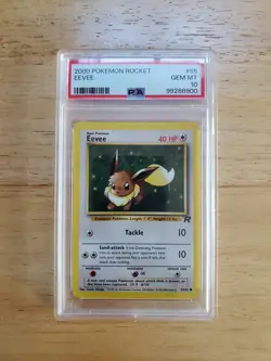 Pokemon PSA 10 GEM MINT 2000 Eevee Team Rocket Card - Image 1