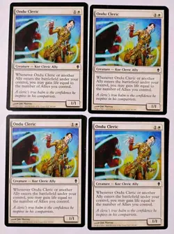4x Ondu Cleric MTG, Zendikar, Regular, LP - Image 1