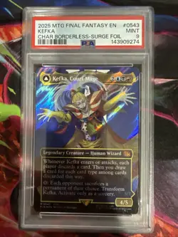 2025 MTG FINAL FANTASY #0543 KEFKA, COURT MAGE/KEFKA, RULER OF RUIN PSA 9 - Image 1